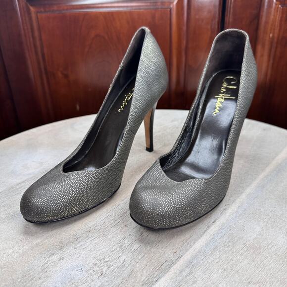 Cole Haan Shoes - Cole Hann Womens Pumps Size 5 Gold Stiletto Heel Round Toe Nike Air Pumps